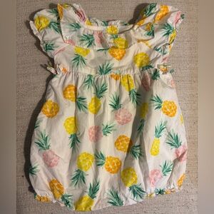 Janie and Jack Pineapple Baby Romper